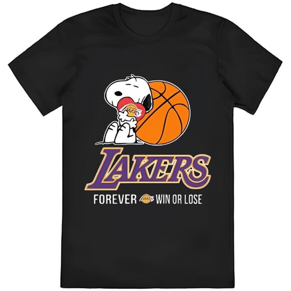 Samantha S Other - NBA Peanuts Snoopy Los Angeles Lakers Forever Basketball Fan Graphic T-Shirt  90